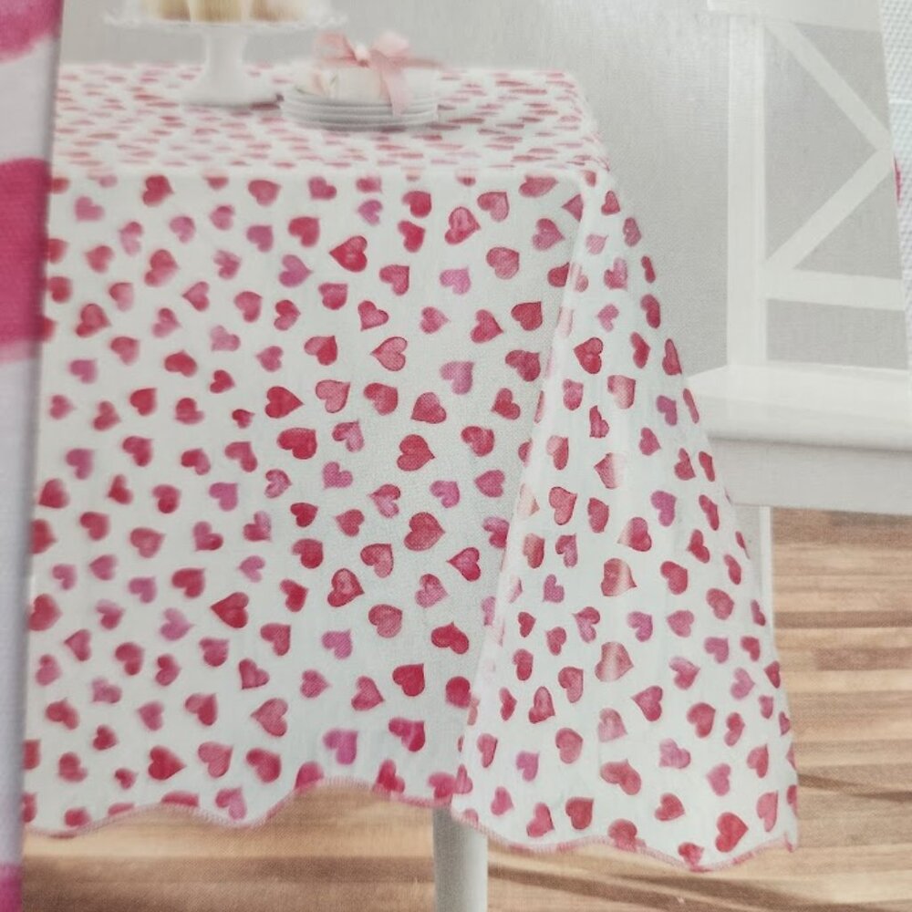 Celebrate! Valentine Day Vinyl Tablecloth 60" x 102". Rectangle.